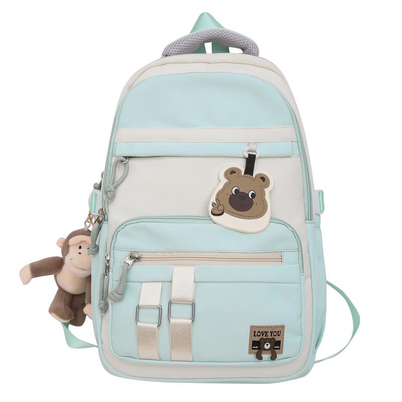 Школьный женский дорожный рюкзак контрастного цвета, большой вместимости, для учеников средней школы