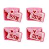 10PCS/lots Valentine's Day Embroidered Patches Pink Love Heart Patch Iron On Patches For Clothing Holiday Decoration Gift DIY