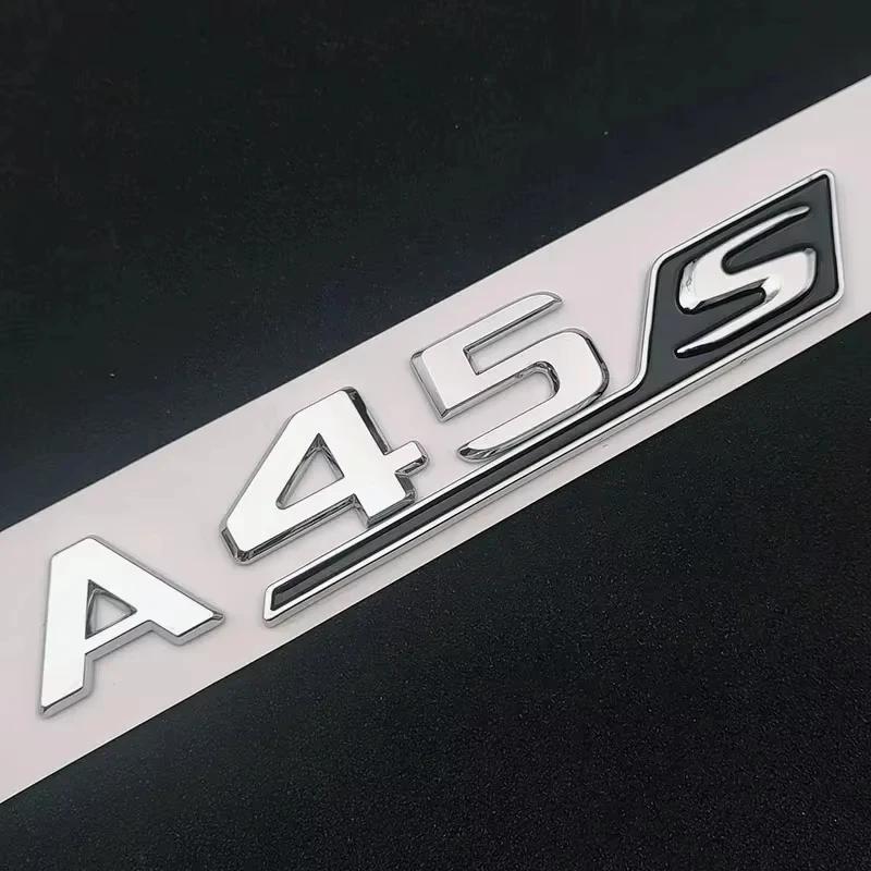 ABS For Mercedes-Benz A35 A45 AMG W177 W176 A35 A45 A45S TURBO 4MATIC Car Trunk Letters Emblem Badge Stickers Accessories PI1