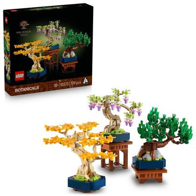 LEGO Ботанический Мини Бонсай Игрушка, Подарок на День Рождения, Строительные Блоки, Комнатное Растение, Искусственная Зелень, Искусство, Живопись, 10373