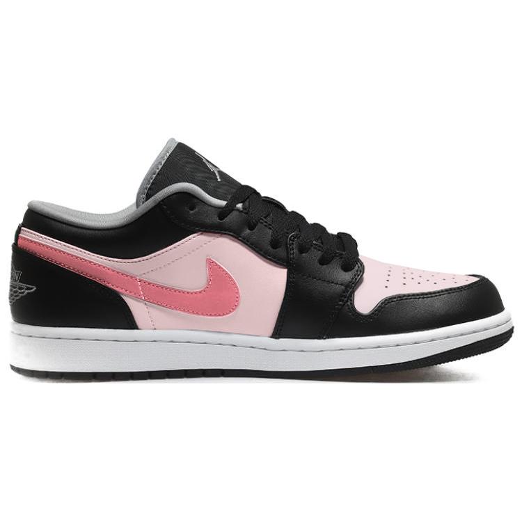 Jordan Air Jordan 1 Heartbeat Heart, Стиль Urban Chic Черный Розовый Любовь Амортизация Нескользящая Износостойкая 553558-040(Команда56-)
