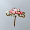Merry Christmas Cake Toppers Acrylic Santa Claus Cake Topper Happy New Year Xmas Cake Decoration Christmas Party Supplies