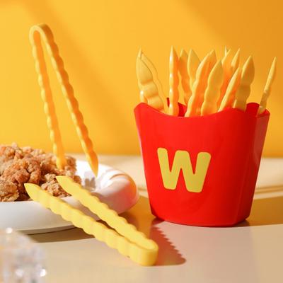 Yousheng 8 шт. Мини-щипцы магнитные в форме картофеля фри щипцы для еды кухонные сервировочные щипцы детские щипцы для подачи кубиков сахара практичные кухонные аксессуары