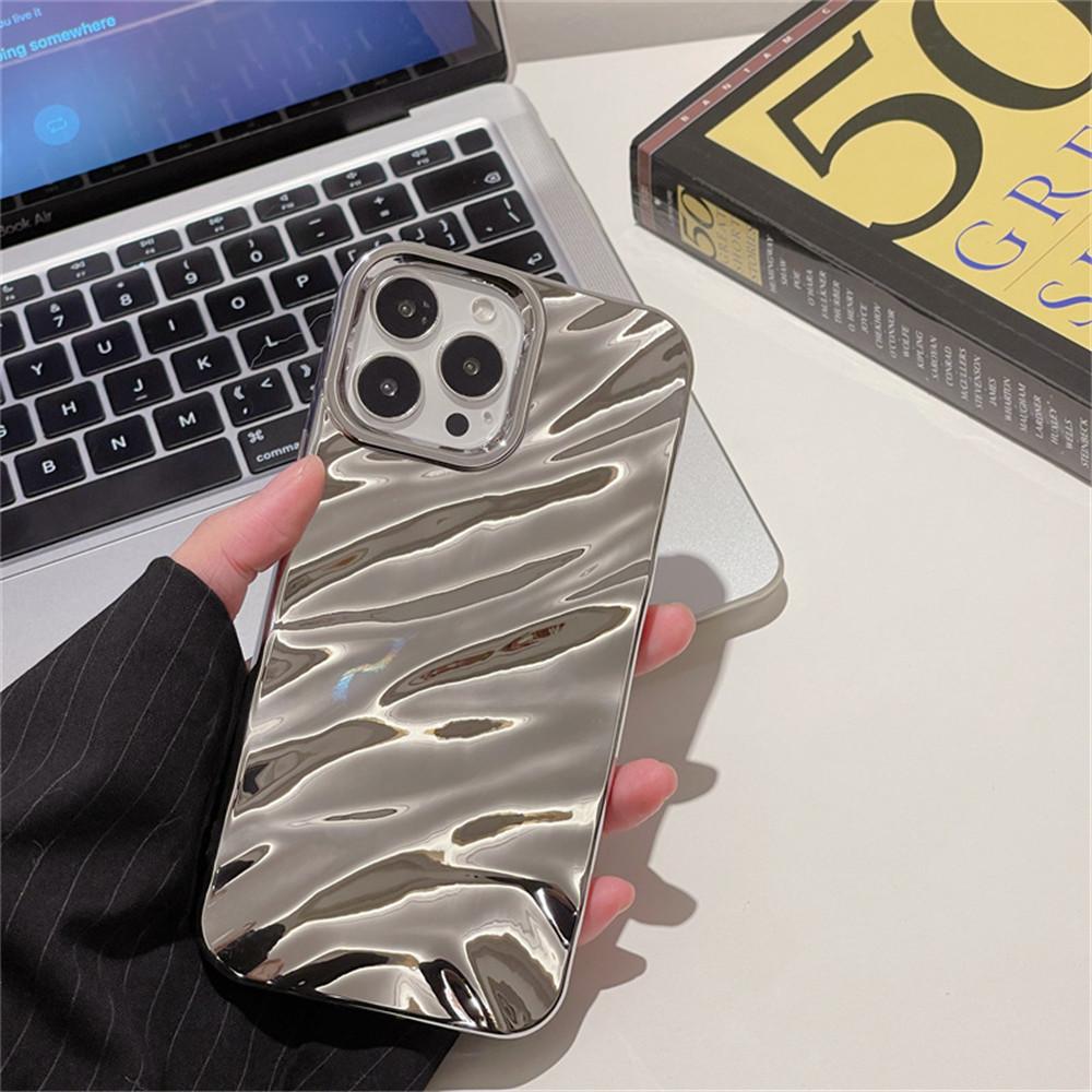 For iPhone 15 Pro Case Wave Texture TPU Shockproof Phone Cover