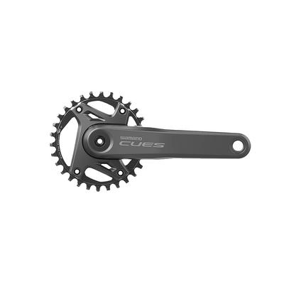 SHIMANO Система шатунов CUES с передней звездой и шатуном EFCU60001EXB2C FC-U6000-1 с защитой, Длина 175 мм, 42T, 9/10/11 скоростей,