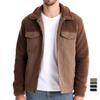 New Autumn and Winter Men's Spliced Jacket Casual High Quality Men's Lamb Wool Jacket
