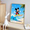 Disney Diamond Painting Kit DIY Round Surfing Mickey Home Wall Decor Adult Handmade Gift