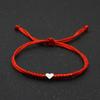 Love Heart Charm Bracelet Women Men Lovers' Wish Good Lucky Red String Braided Adjustable Couple Bracelets Friendship Jewelry