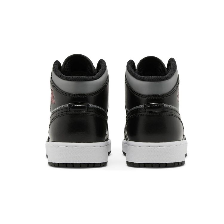 Кроссовки Air Jordan 1 Mid GS Shadow Kids Серый Черный Particle-Grey 554725-096