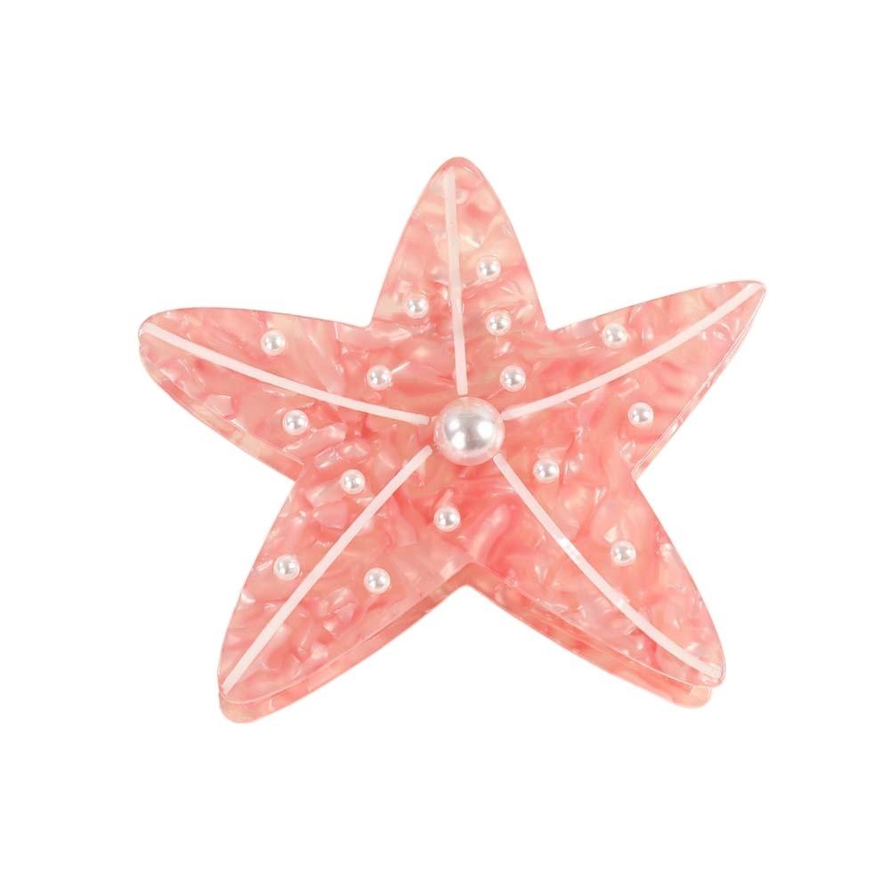 Sweet Fish Hair Claw Starfish Acetic Acid Hair Claw Creative Conch Shark Clip  Daily