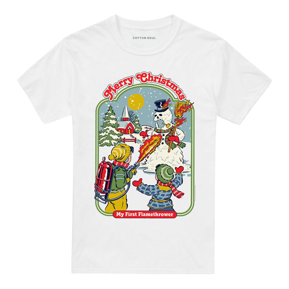 Steven Rhodes Unisex Adult My First Flamethrower T-Shirt