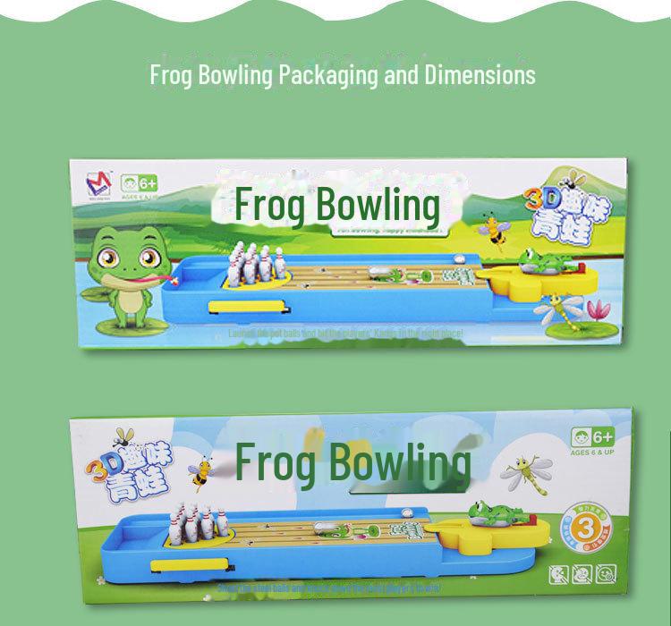 Мини-лягушка-боулинг-игрушка: Творческая детская развивающая игра с пусковой площадкой