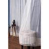 Греческая напольная юбка, конец белой полосатой тюлевой занавески, 300x250 см, 1/2 разреженного ворса, Elision02101
