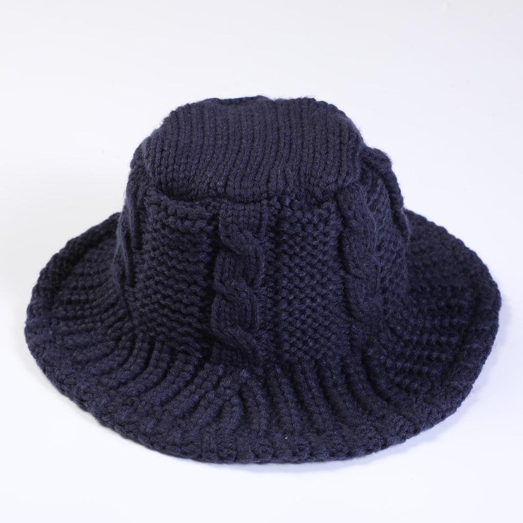 Женская осенне-зимняя шерстяная шляпа-горшок, студенческая вязаная теплая водонепроницаемая рыбацкая шапка