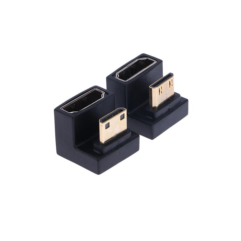 Угловой Г-образный мини-адаптер HDMI 360 градусов, мини-HDMI male на HDMI