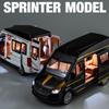 1:24 сплава автобус BenzS Sprinter MPV Van сплав игрушечный автомобиль литья под давлением модель MPV звук свет отступить детский подарок мальчики для игрушек