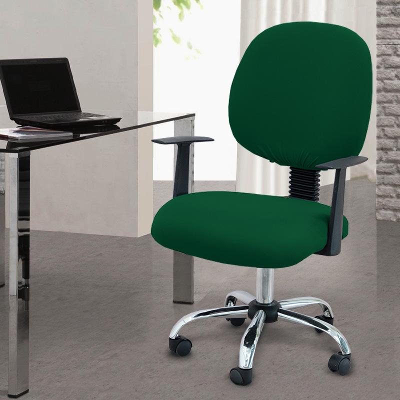 Two Piece Stretchable Computer Chair Cover Washable Executive Office Chair Protector Slipcover
