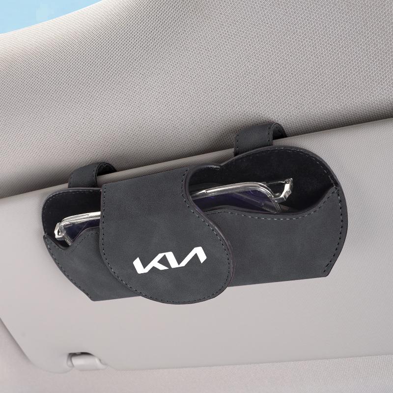 KWLM4 Car Storage Glasses Case Sun Visor Sunglasses Box Valve For KIA K5 K9 Sorento Ceed Sportage Carnival Stinger Forte Niro Cadenza