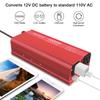 Car Power Inverter EBTOOLS 1000W 2000W Inverter 12V DC To 110V AC Car Converter with 2 AC Out