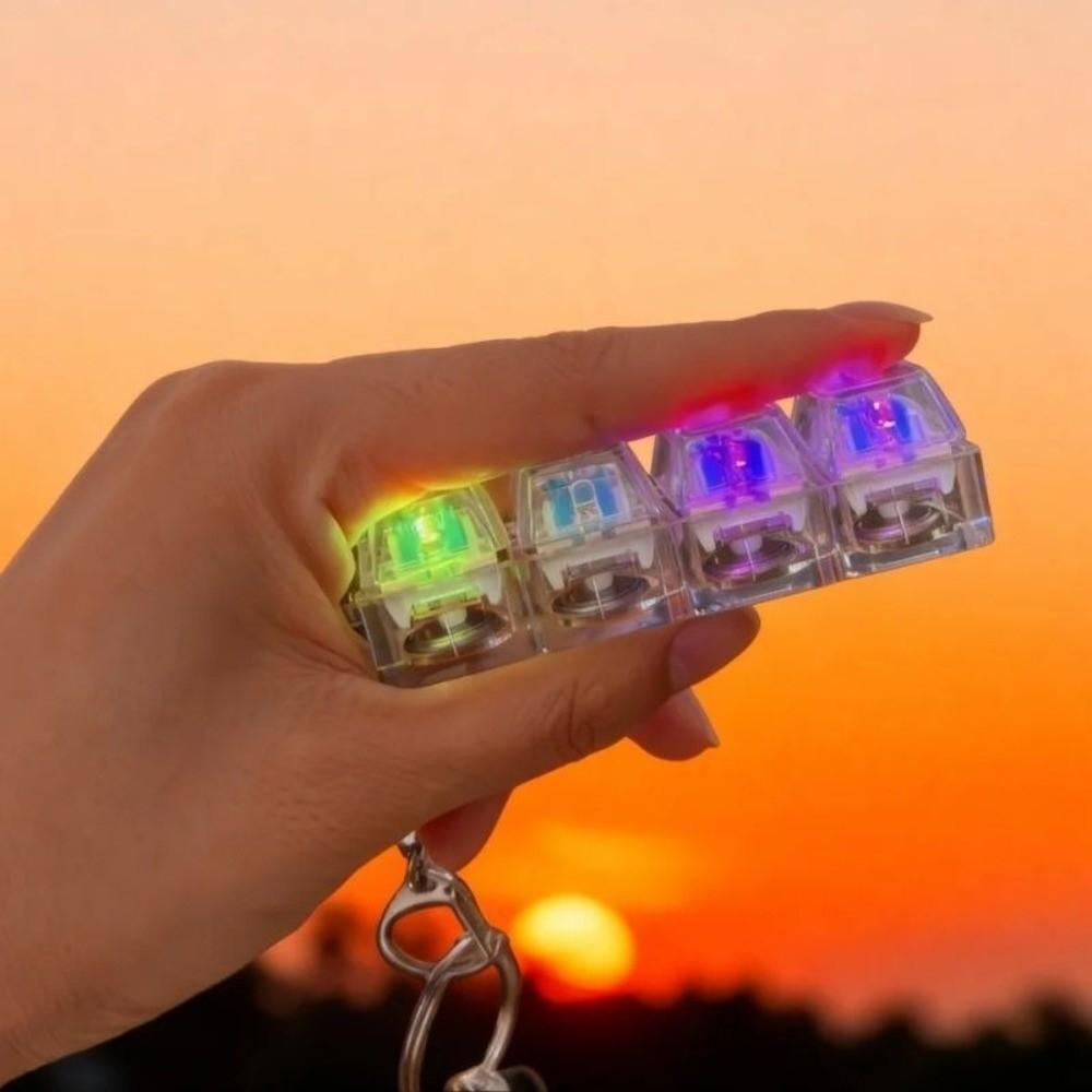 Clickable Button LED Button Silent Operation Stress Relief Clicker Home Use