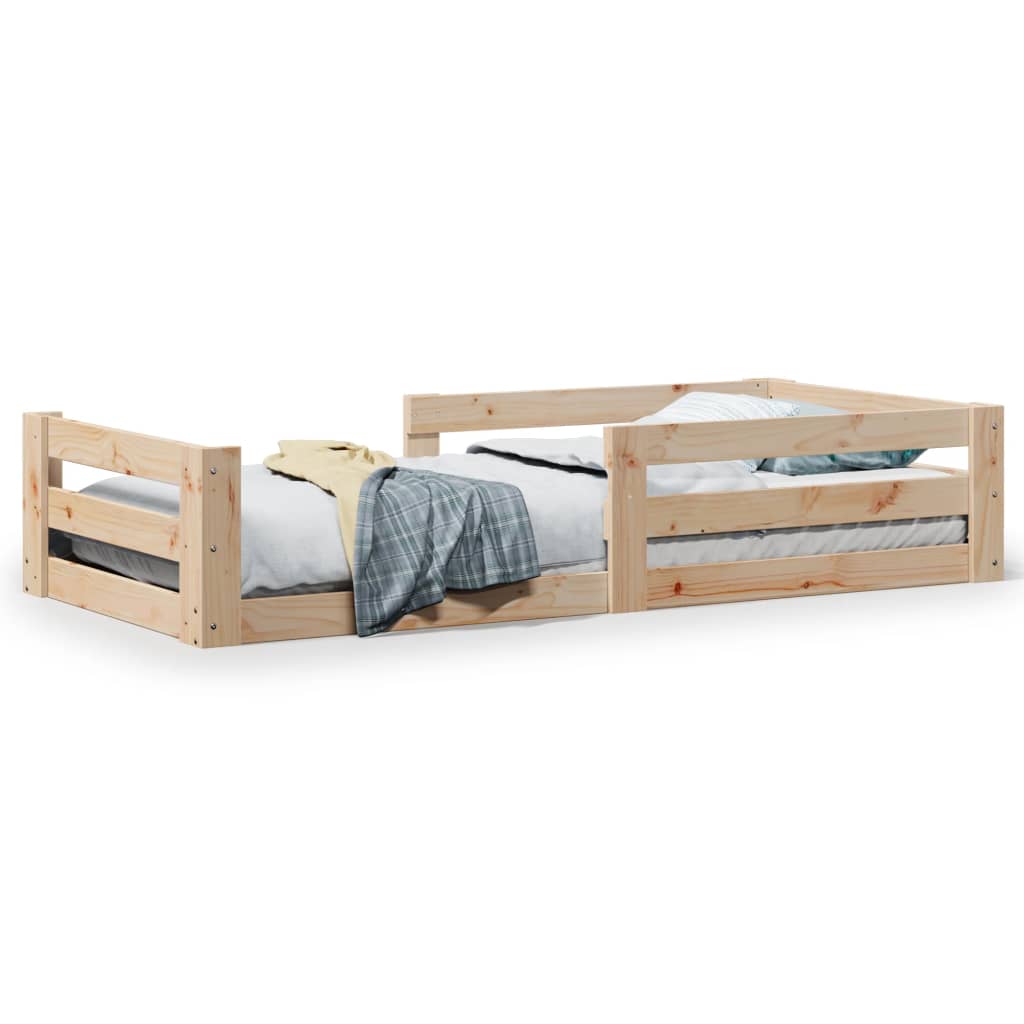 Solid Wood Bed Frame without Mattress 80 x 200 cm Pine Wood