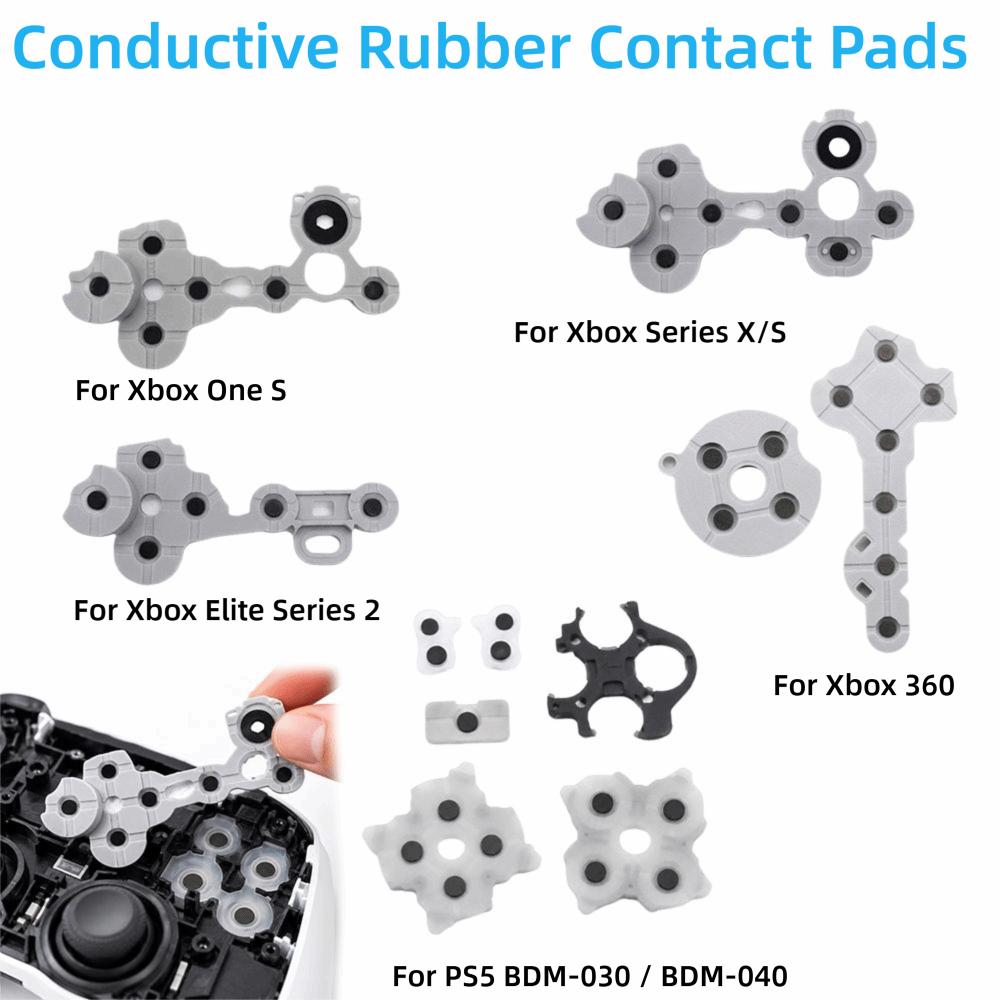 1 Set Conductive Rubber Button Pads for Xbox Elite Series 2/Series X/S /Ones/360/PS5 BDM030/040