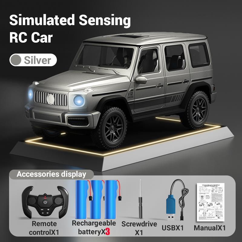 Модель имитации распознавания жестов радиоуправляемой машины 1:14 2.4G Benz 4WD Control Off-Road Vehicle 34CM Climbing Toys Cars for Children Gift