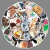 50 Милых Мультяшных Наклеек с Кроликами - DIY Украшение для Чемодана, Самоката, Машины и Холодильника