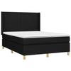 Maison Exclusive - Sommier à lattes de lit matelas et LED Noir 140x190 cm Tissu