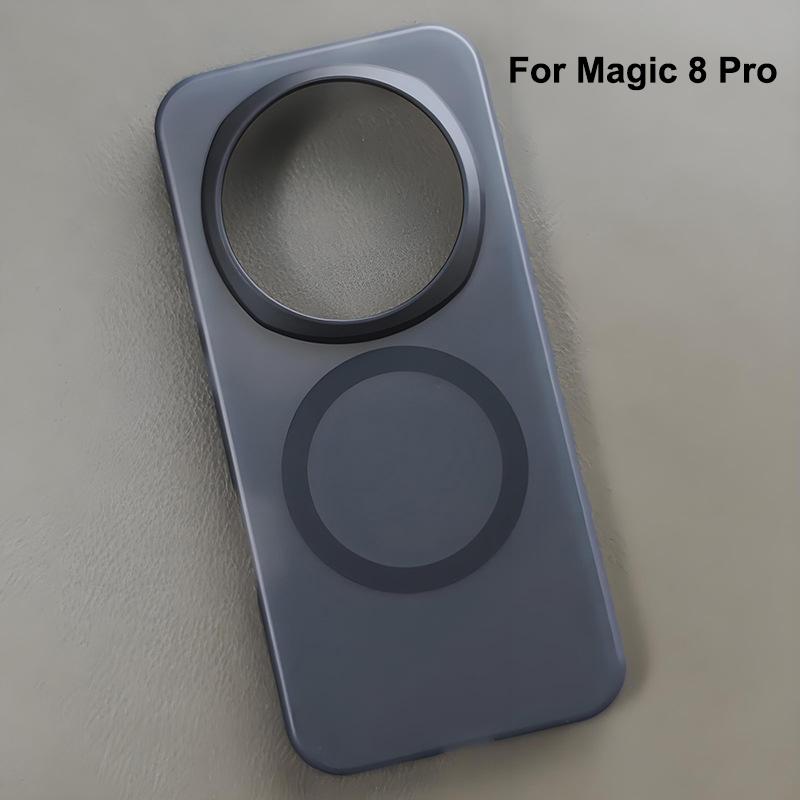 Чехол для Honor Magic 8 и 8 Pro Magsafe Роскошный Тонкий Матовый Черный Полупрозрачный Матовый Легкий Приятный на Ощупь как Кожа Ребенка Чехол-Обложка для Телефона