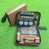 Golf tool kit, golf accessory kit, convenient to carry, multifunctional, large capacity, storage leather bag