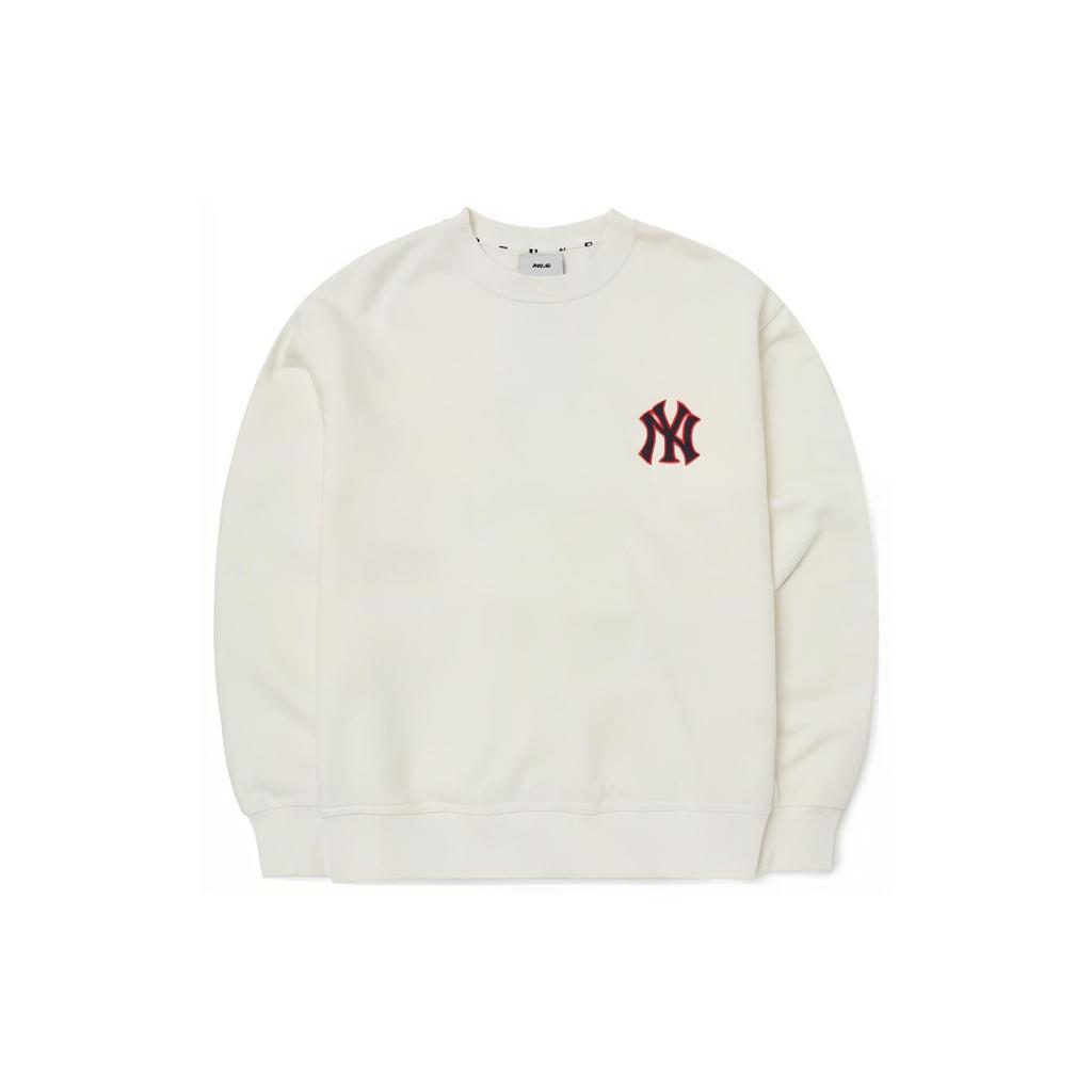 MLB Fw22 Свитшот с принтом логотипа с круглым вырезом, длинный рукав, винтажный спортивный свитшот, унисекс, Off-White 3AMTB0626-50IVS