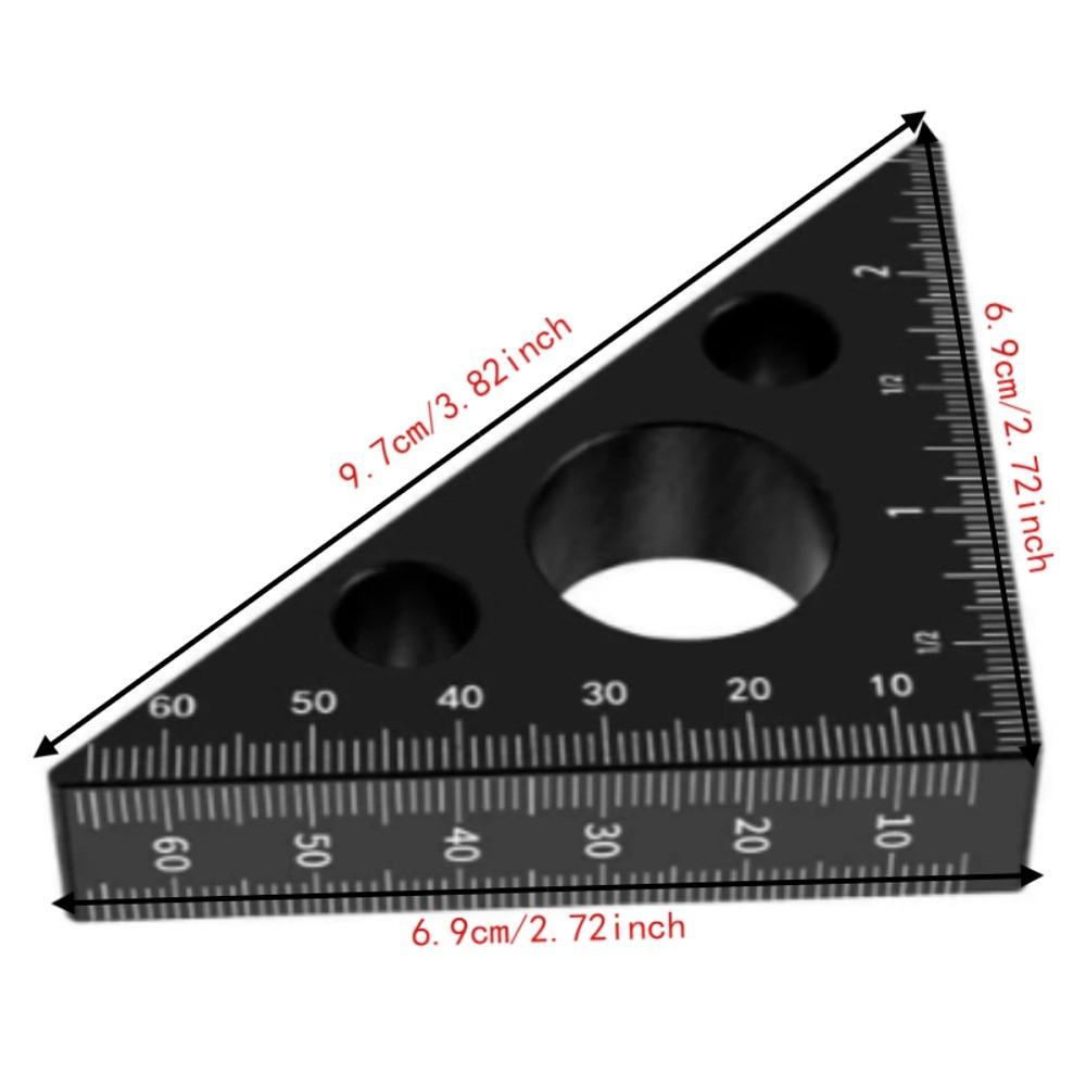 High Precision Measuring Tool Aluminum Alloy Layout Measuring Tool Triangle Ruler For Woodworking