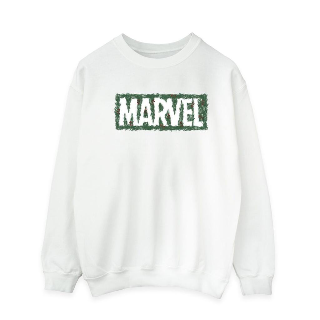 Marvel Mens Holly Logo Sweatshirt