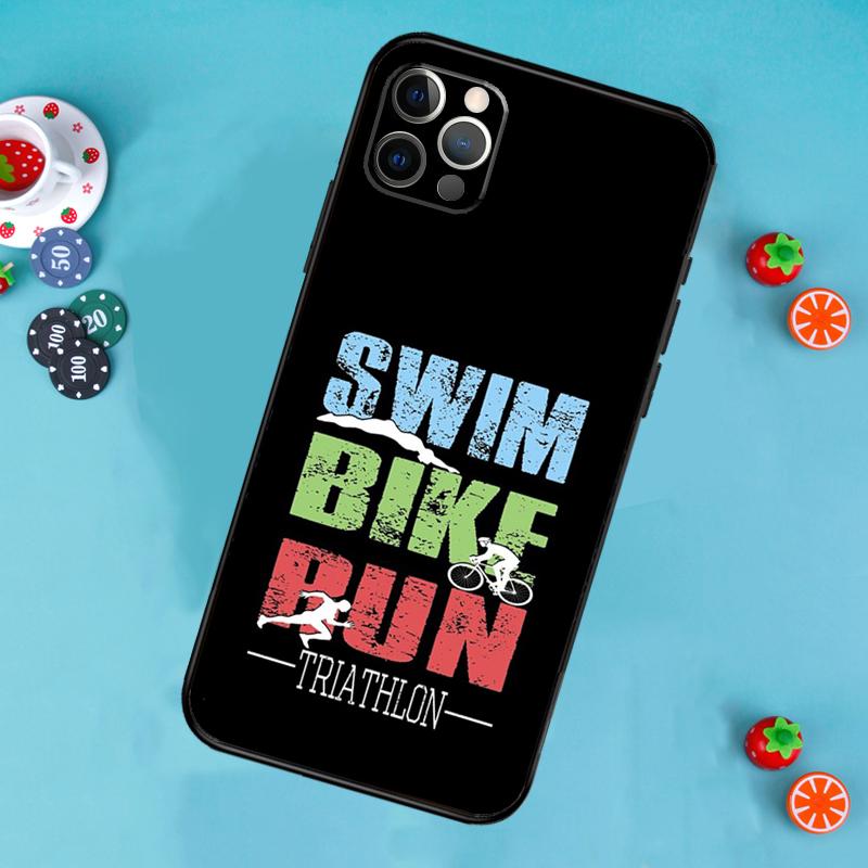 Чехол Triathlon Tri Life Swim Bike Run для iPhone 16 15 14 Pro Max 14 Plus 11 12 13 Pro Max Mini X XR XS Задняя крышка