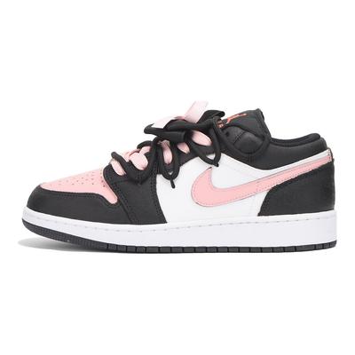 Air Jordan 1 Нескользящее Покрытие Низкие Винтажные Баскетбольные Кроссовки Женские Черно-Розовые DX4374-008(Team59-x)