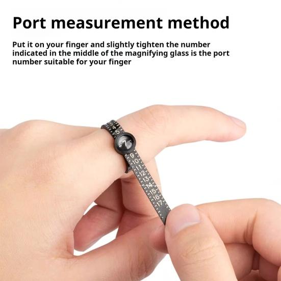 2 Pcs Ring Sizers with Magnified Glass for Convenient Reading Accurate Scale 45674 Ring Measuring Belt Reusable