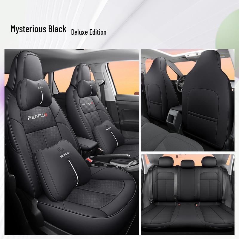 DJGY Подушка на сиденье из спортивной кожи для Volkswagen POLO PLUS - Всесезонный чехол для специальных автомобильных сидений
