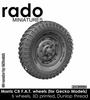 Rad Miniature British Morris C8 Field Artillery Tractor Weight Deformation Tire Set Dunlop Tire 3D Printed 5 Pieces Gecko Plastic Model Parts RDM35S20
