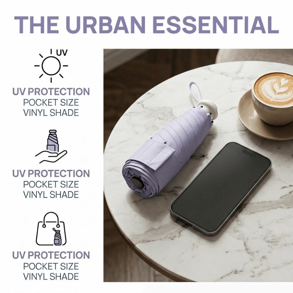 Ultraviolet Protection Pocket Parasol Folding Sun Shade Umbrella Pocket Rain Umbrella  Summer