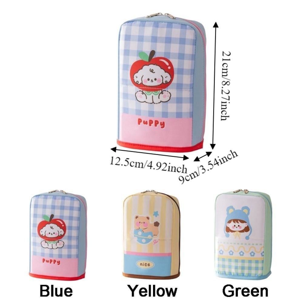 Oxford Cloth Standing Cosmetic Pouch Dust-proof Makeup Brush Holder Makeup Organizer Pen Storage