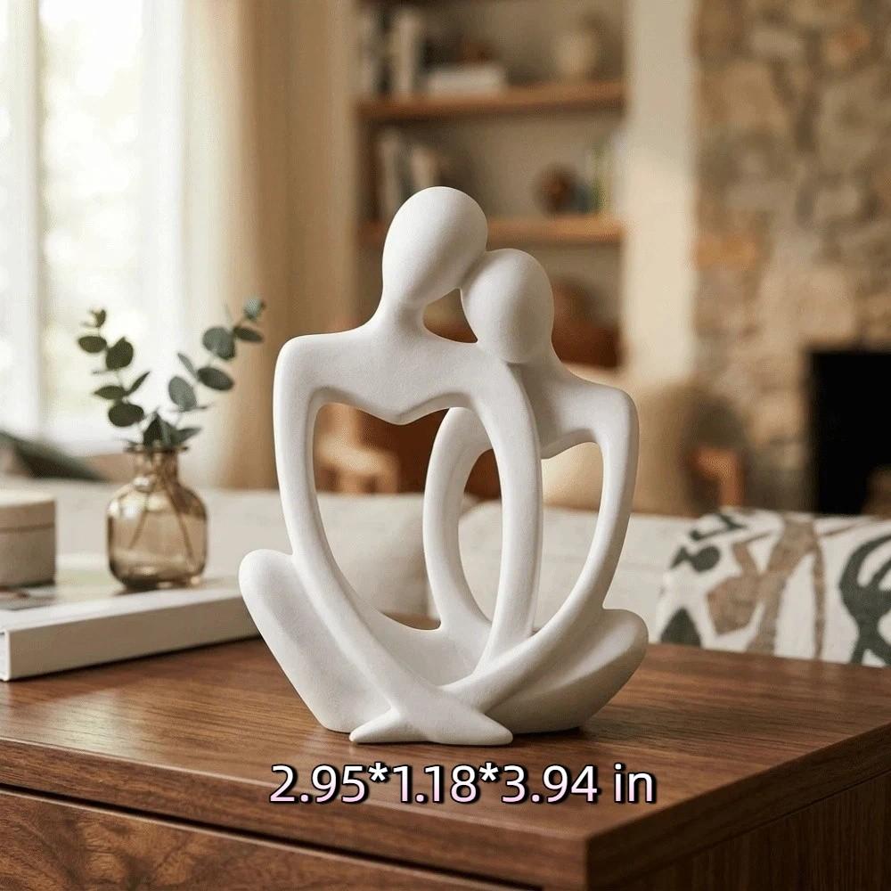 Minimalist Lovers Figure Table Figurines 3D Printed Abstract Sculpture Anniversary Gift