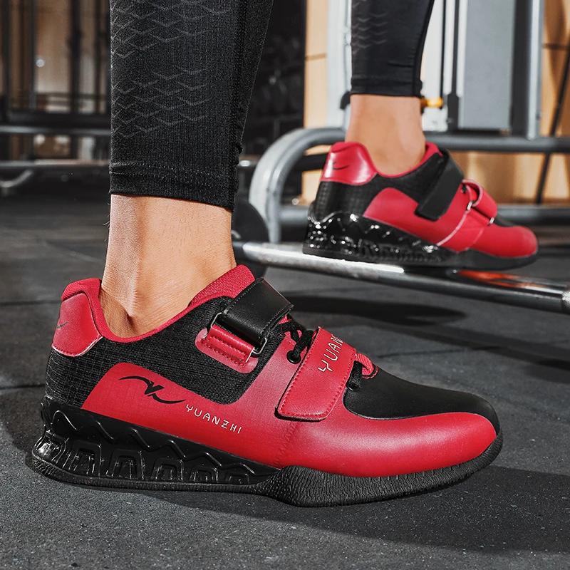Men Weightlifting Squat Original Deadlift Professional Shoes Non Slip Sneakers Training Sports Fitness Gym Weightlifting Shoes