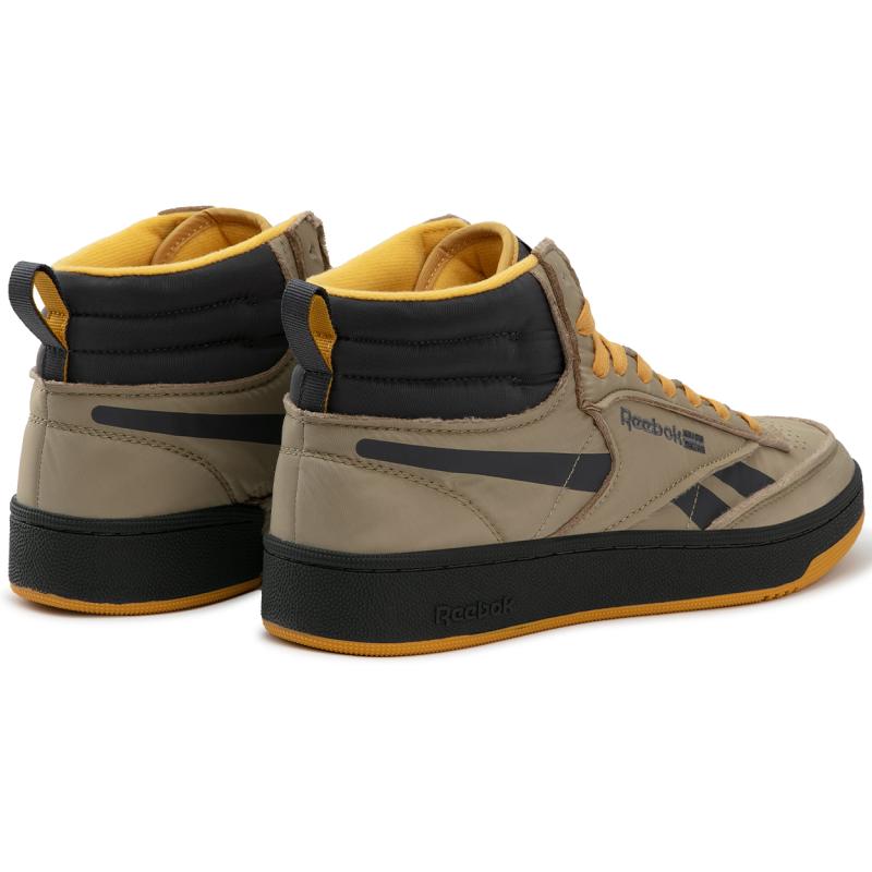 Reebok Кеды средней высоты для скейтборда Унисекс Хаки Желтые 24FRC909U4GY3