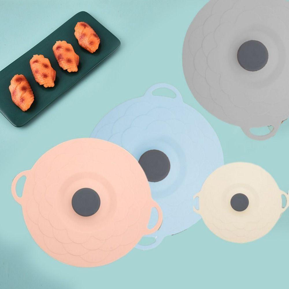 5Pcs Sealed Food Fresh Cover Anti-spill Tableware Pot Lid Universal Fresh Keeping Cover  Plates