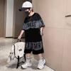 Boys' 2025 Sporty Summer Set: Trendy Short-Sleeved Pique for Older Kids