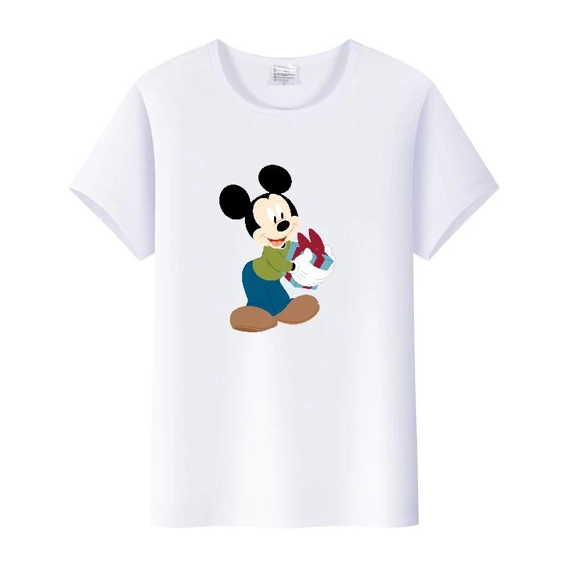 Vintage Disney Cartoon Men Tshirt Tops Summer Blouses Women Short Sleeve T-shirt Gothic Tee Ladies Mickey Mouse Graphic Clothes