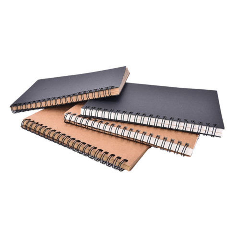 Kids Gift Retro Sketch School Stationery Coil Spiral Bound Notebook Art Paper Sketchbook Crafts