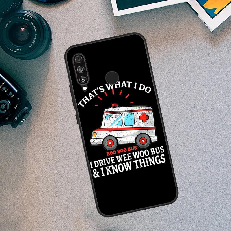 Ambulance EMS EMT Paramedic For Huawei Nova Y70 Y91 Y72 Y73 Y60 Y90 Y61 8i 7i 11i 12i 12s 9 10 SE P20 P30 P40 Lite Case