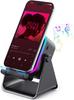 Wireless Bluetooth Induction Speaker, Phone Speaker Amplifier with Colorful Lights & 3500mAh Battery, Portable Phone Stand
